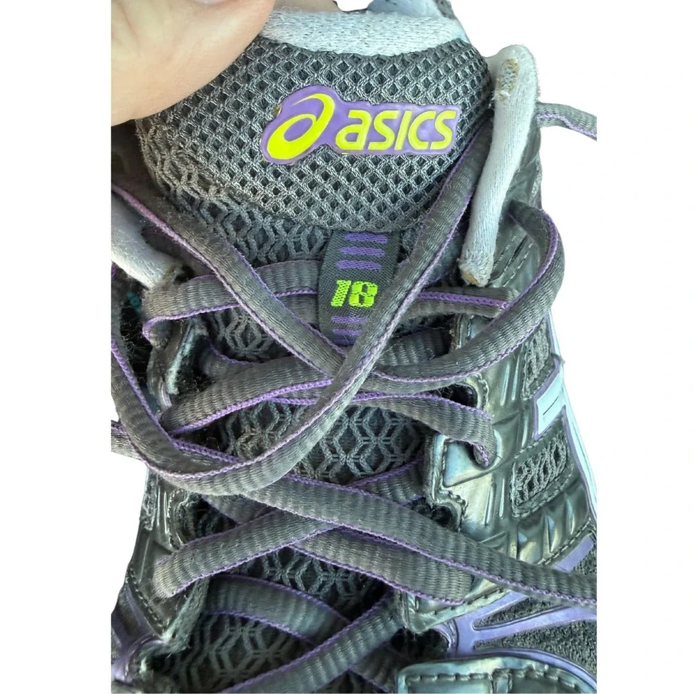 ASICS Gel Kayano Women's 9  Running Shoes Gray‎ Purple Yellow Stability Trainer